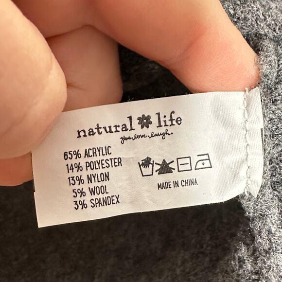 NATURAL LIFE Everyone's Favorite Sweater Floral Gray Sz S $75 {3K16} - Picture 5 of 5